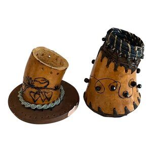 Vintage Handmade Gourd Miniature Hats – Southwestern Folk Art